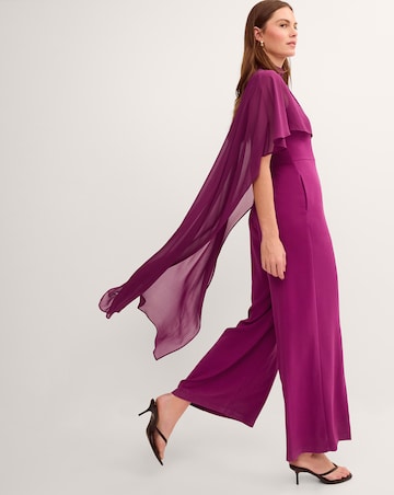 Monsoon Valerie Cape Wide Leg Jumpsuit