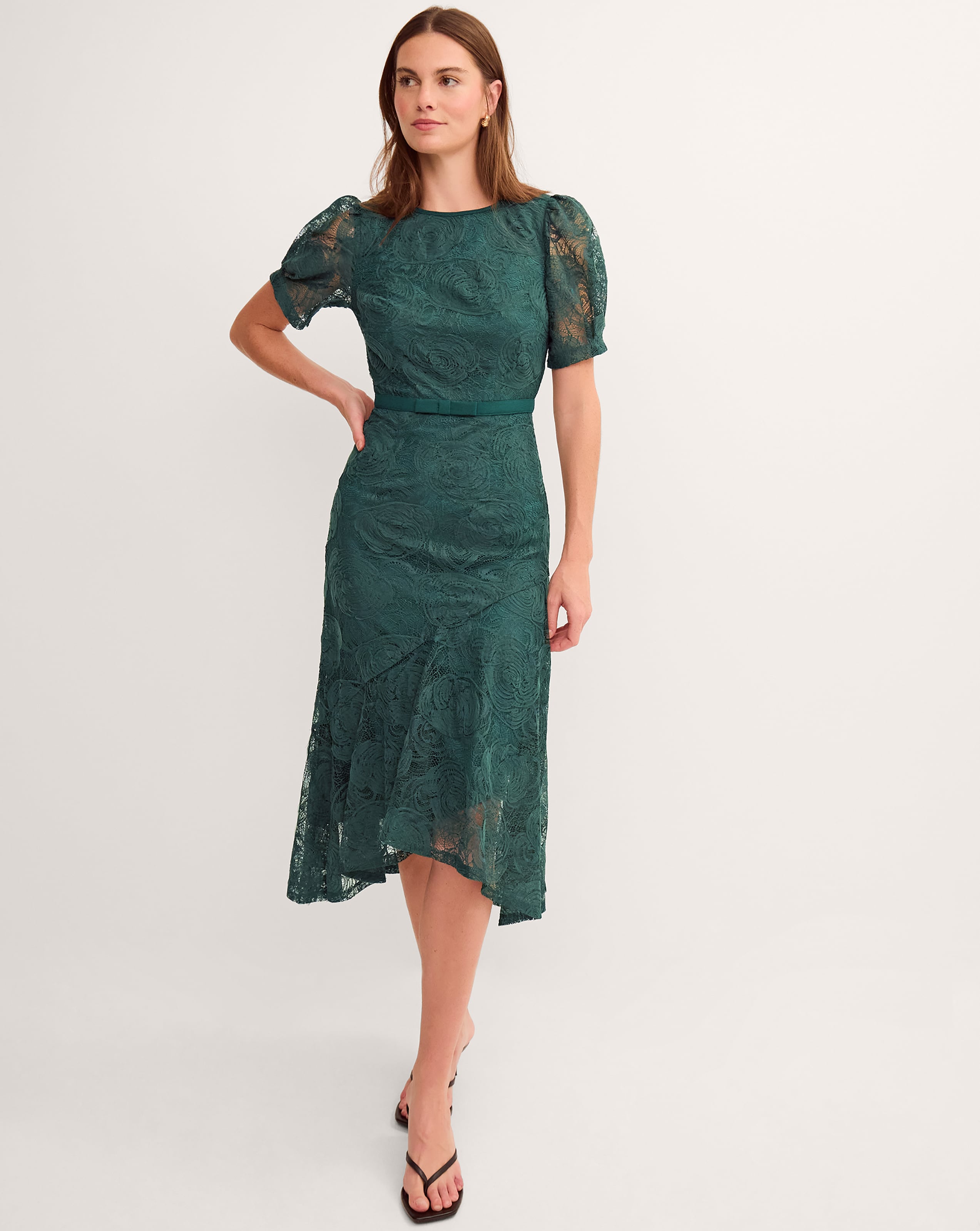 Monsoon Megan Rose Lace Midi Dress
