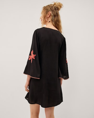 Monsoon Zora Embroidered Mini Wrap Dress