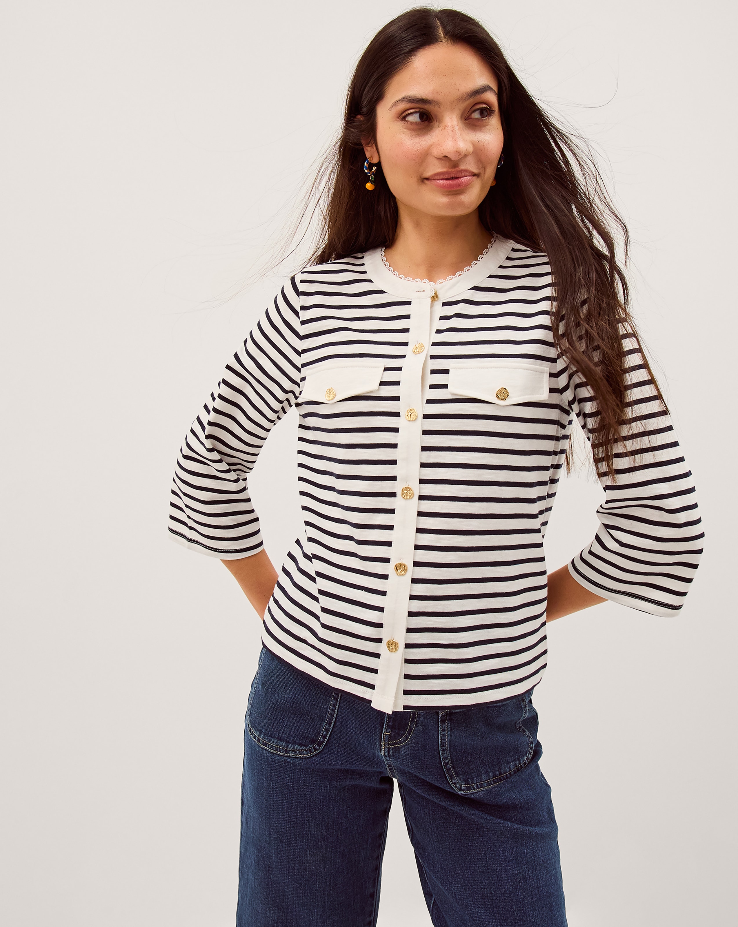 New In - Monsoon Shania Stripe Jersey Top