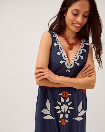 Monsoon Eloise Embroidered Midi Dress