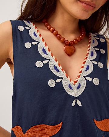Monsoon Eloise Embroidered Midi Dress