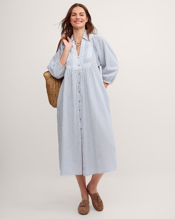 Monsoon Callie Stripe Midi Shirt Dress