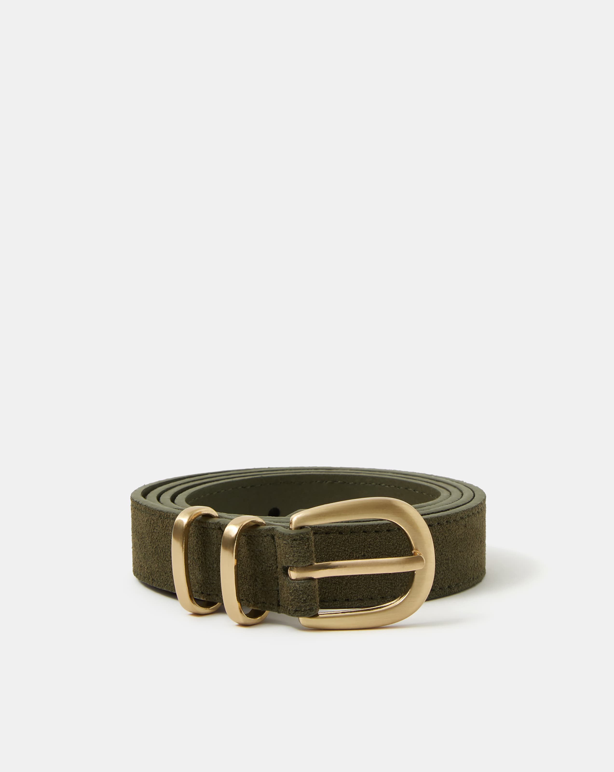 Accessorize Buckle Suede Belt