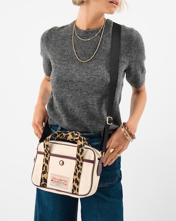 Accessorize Top Handle Canvas Crossbody Bag