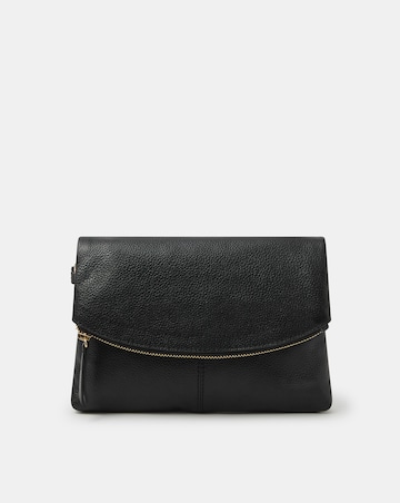 Accessorize Curved Leather Wristlet Bag