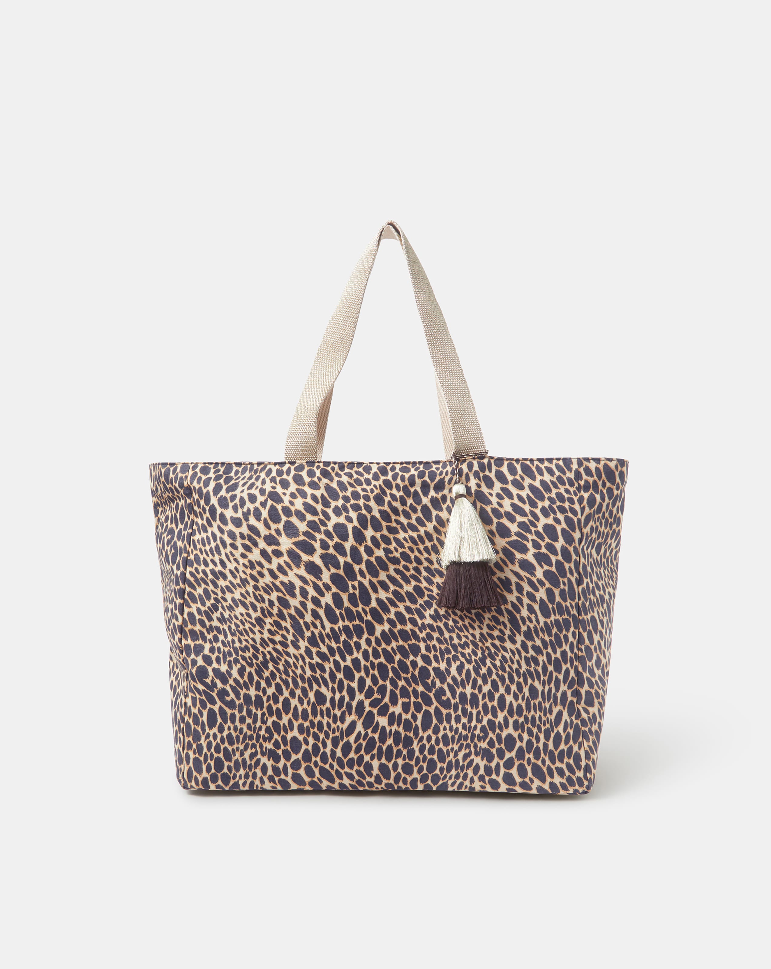 Accessorize Leopard Print Beach Tote Bag