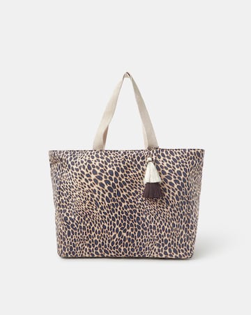 Accessorize Leopard Print Beach Tote Bag