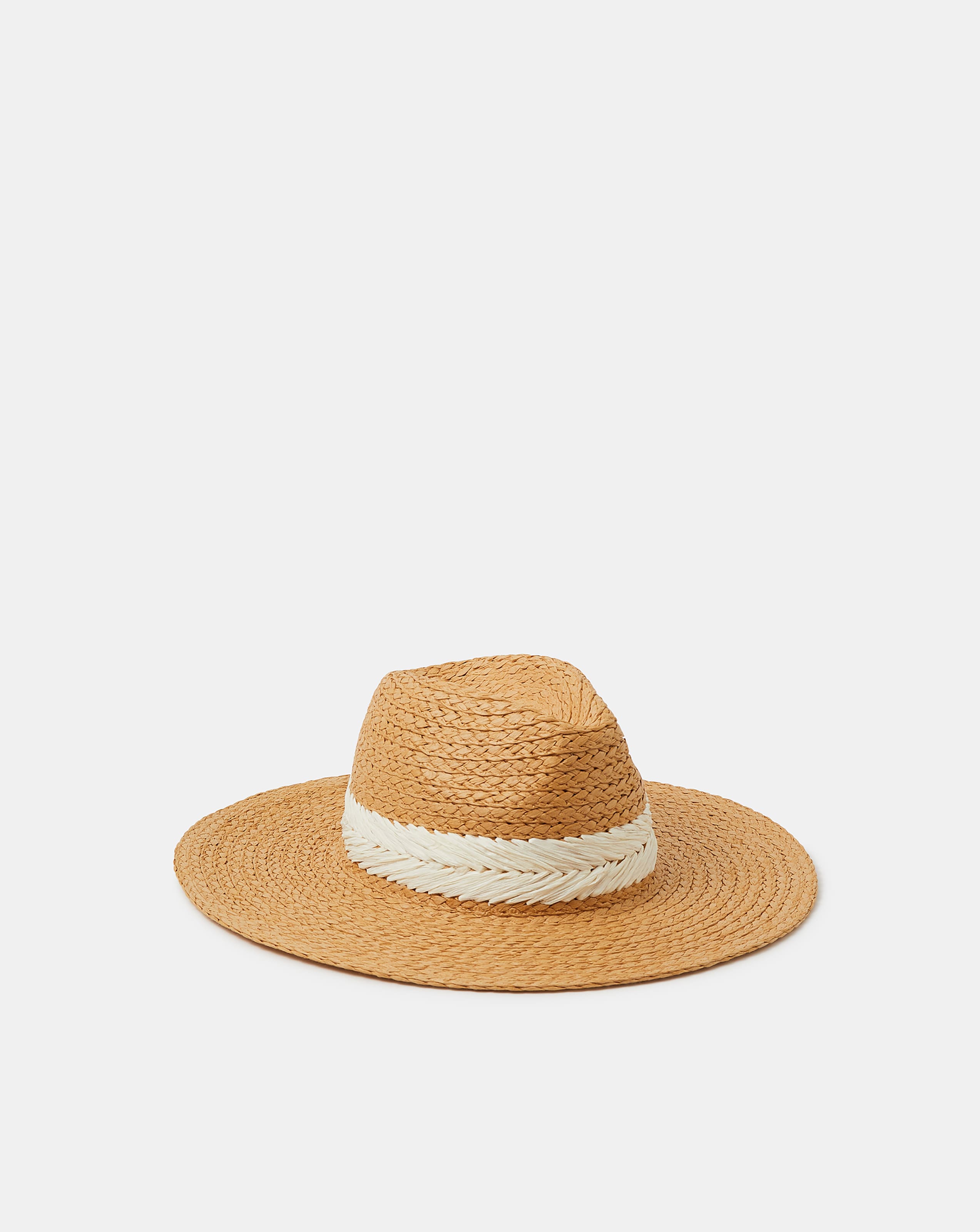 Accessorize Chevron Braided Fedora Hat