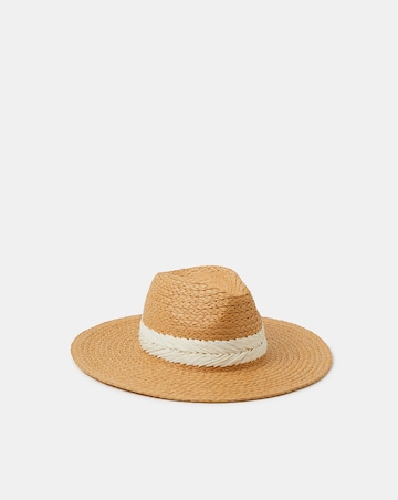 Accessorize Chevron Braided Fedora Hat