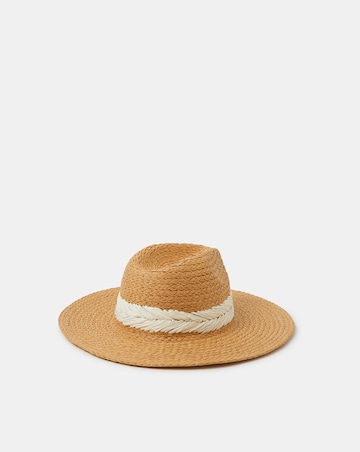 Accessorize Chevron Braided Fedora Hat