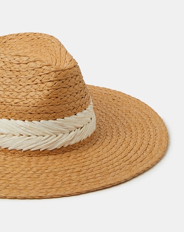 Accessorize Chevron Braided Fedora Hat