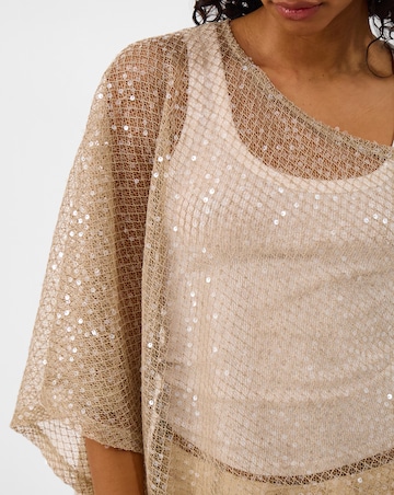 Accessorize Sheer Sequin Poncho