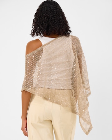 Accessorize Sheer Sequin Poncho