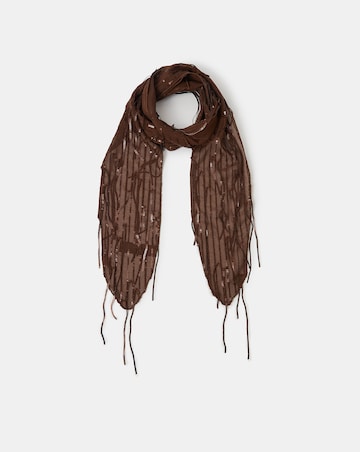 Accessorize Sequin Tassel Skinny Scarf