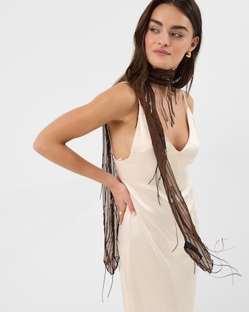 Accessorize Sequin Tassel Skinny Scarf