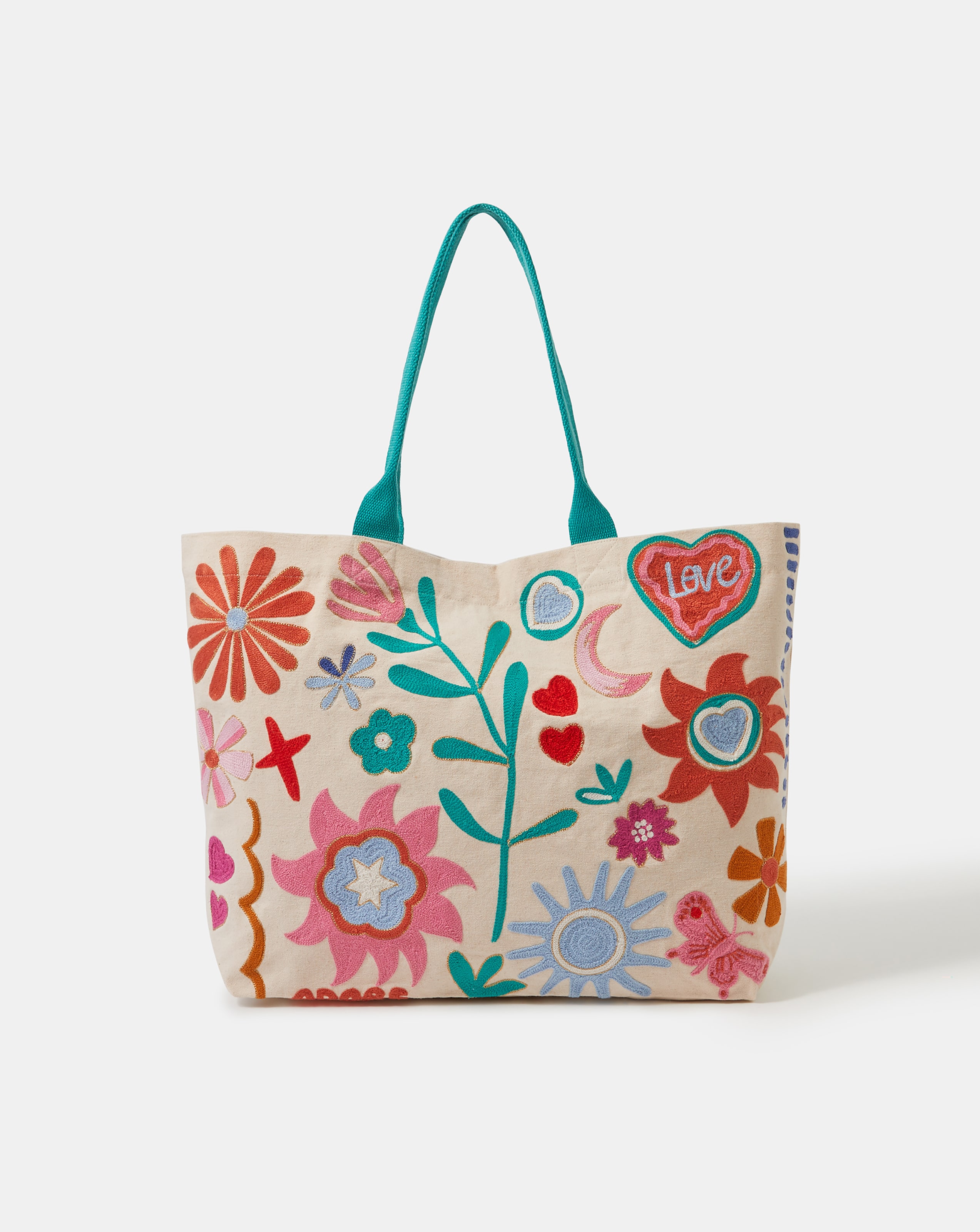 Accessorize Floral Embroidered Shopper