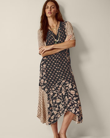 Monsoon Raquel Floral Print Midi Dress