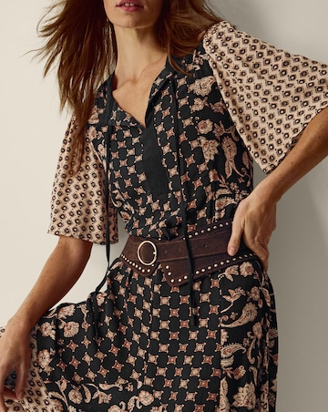 Monsoon Raquel Floral Print Midi Dress