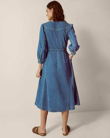 Monsoon Alison V-Neck Denim Midi Dress