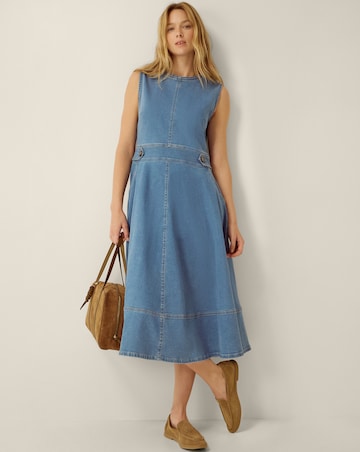 Monsoon Ella Sleeveless Denim Midi Dress