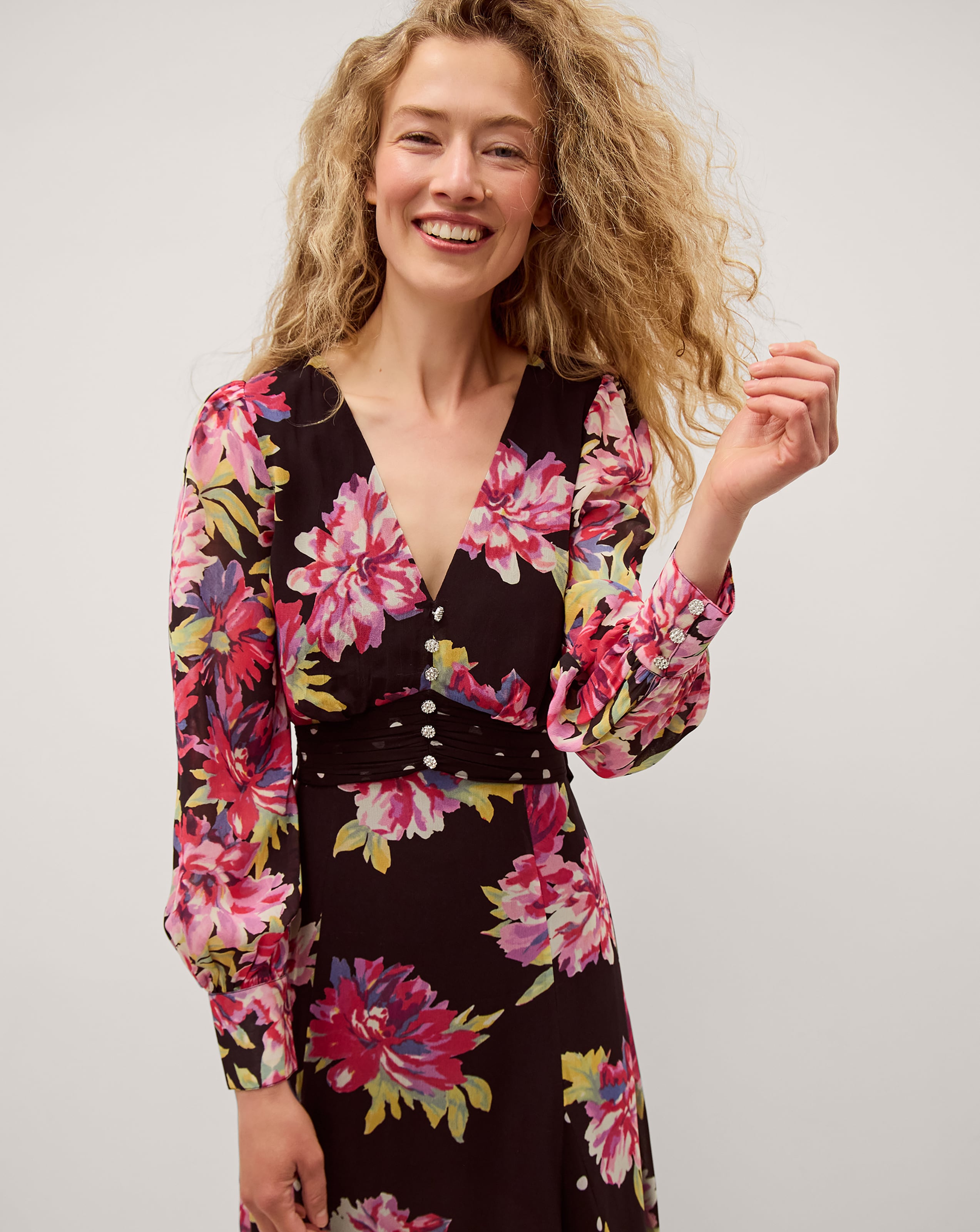 Monsoon Kiri Floral Print Maxi Dress