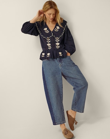 Monsoon Talia Tulip Scallop Collar Top