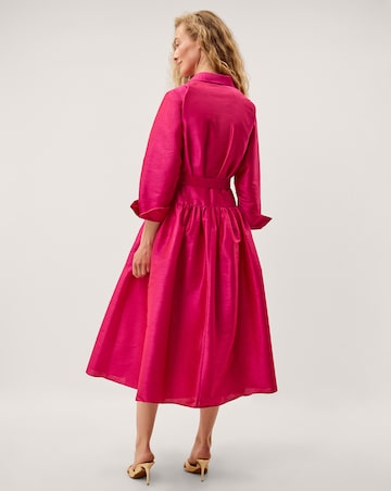Monsoon Poppy Belted Midi Shirt Dress