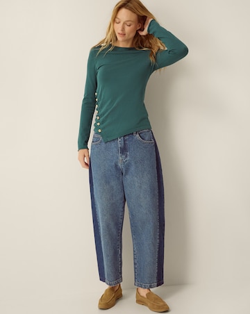 Monsoon Renee Button Ruched Jumper
