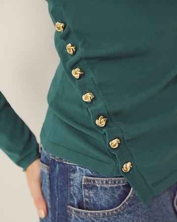 Monsoon Renee Button Ruched Jumper