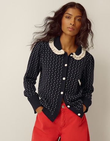 Monsoon Camila Broderie Collar Cardigan