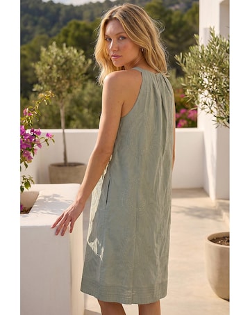 Roman Embroidered A-Line Mini Dress