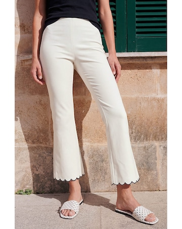 Roman Cropped Stretch Flared Trouser