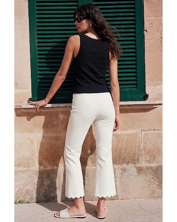Roman Cropped Stretch Flared Trouser