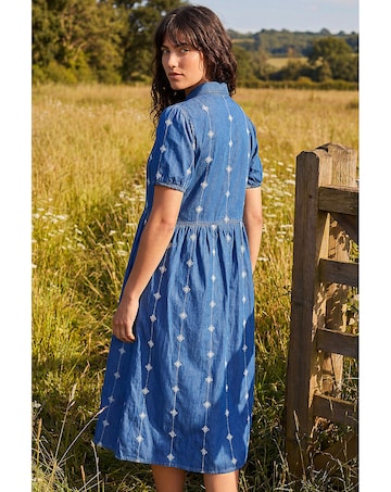 Roman Embroidered Zip Detail Dress