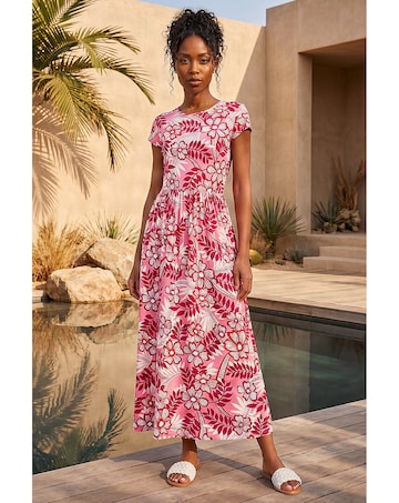 Roman Floral Pocket Midi Dress