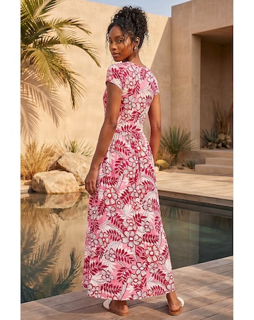 Roman Floral Pocket Midi Dress