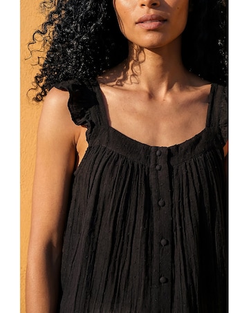 Roman Textured Frill Sleeve Cami Top