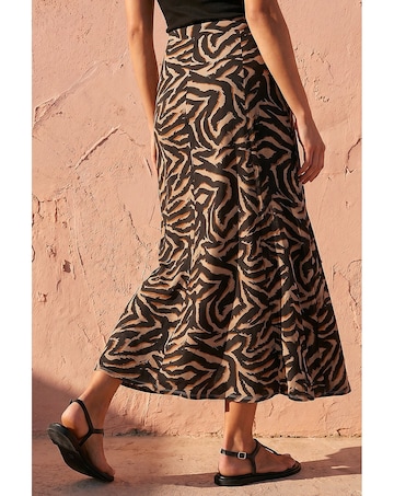 Roman Abstract Animal Print A-Line Skirt