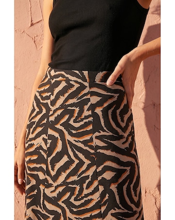 Roman Abstract Animal Print A-Line Skirt