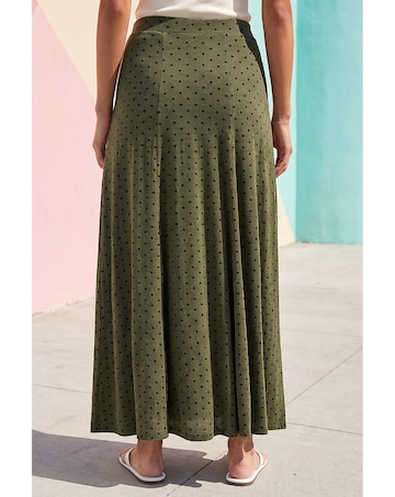 Roman Polka Dot Midi Skirt