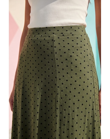 Roman Polka Dot Midi Skirt