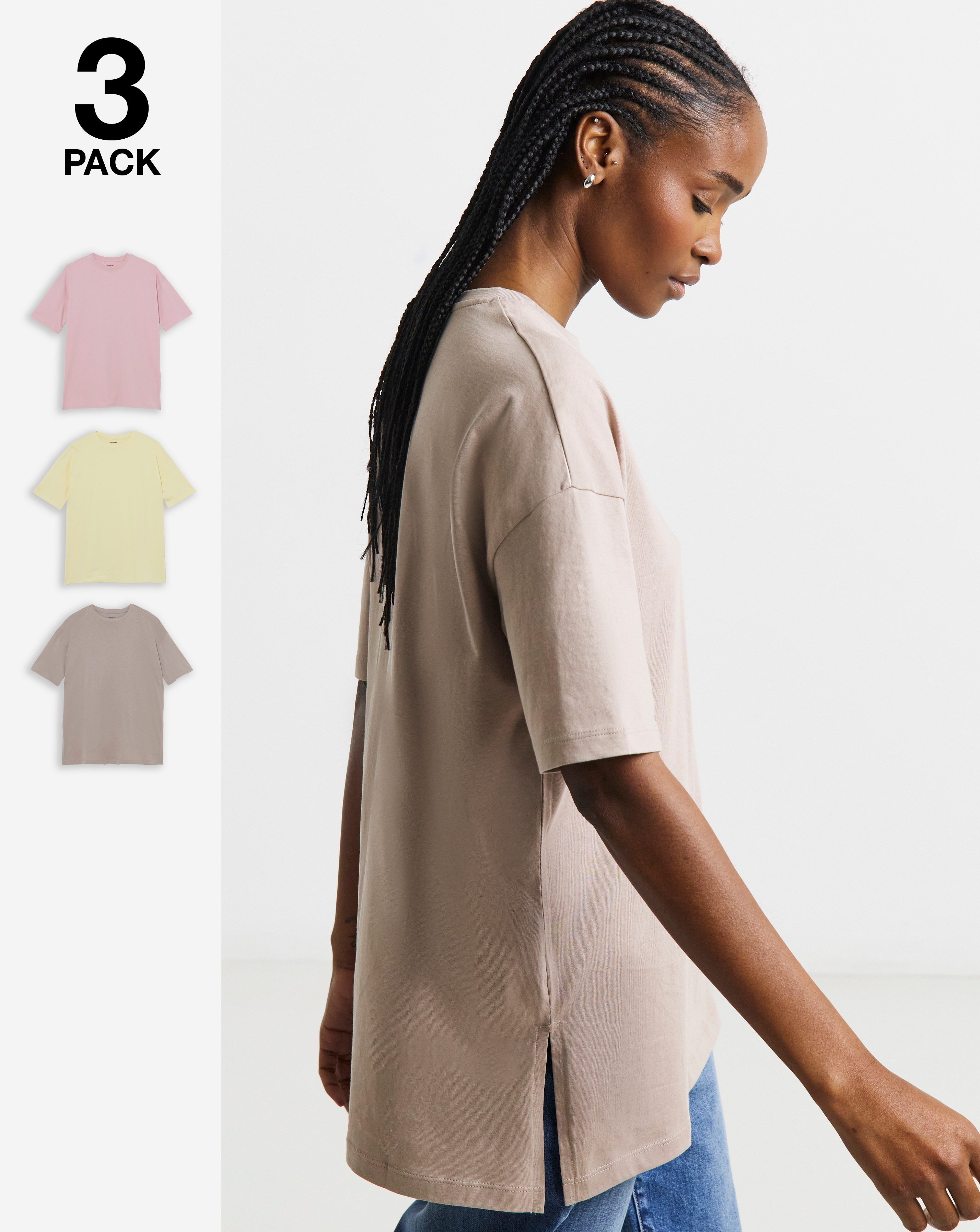 New In - Pack of 3 Boyfriend T- Shirts