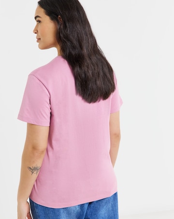 Simply Be Pink Olive You Graphic T-Shirt