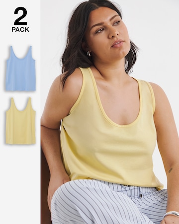 Blue & Yellow 2 Pack Slouchy Vests