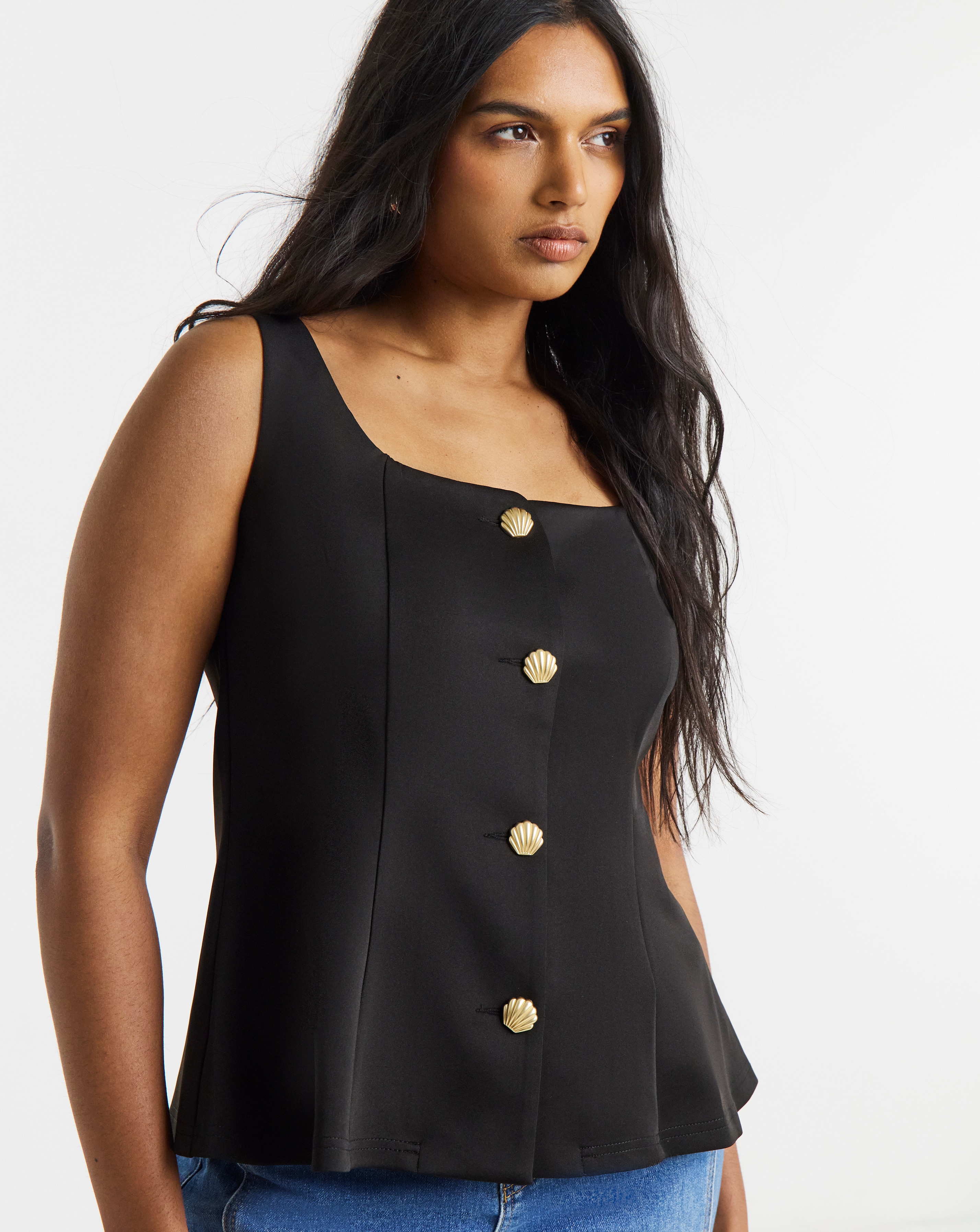 New In - Button Through Jersey Waistcoat