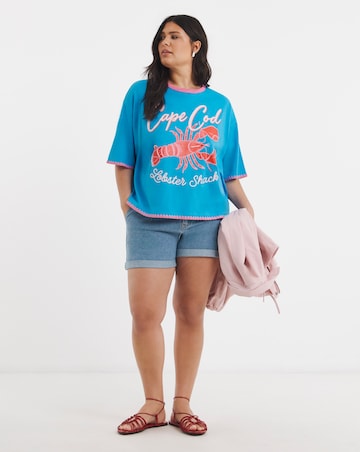 Blue Cape Cod Lobster Graphic T-Shirt