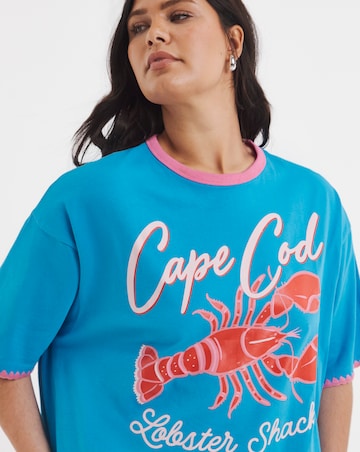 Blue Cape Cod Lobster Graphic T-Shirt