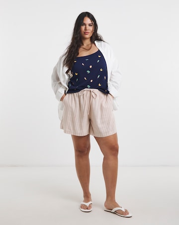 Navy Holiday Embroidered Vest