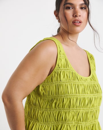 Black & White Shirred Peplum Vest